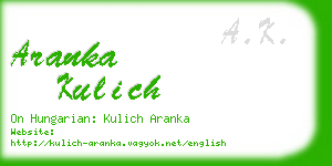 aranka kulich business card